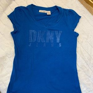 dkny | blue cap sleeve t-shirt